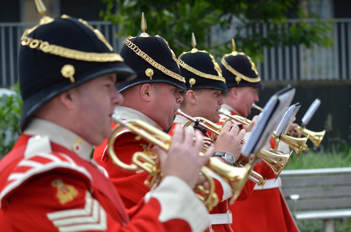Yorkshire Regiment's Freedom of the City parade through Bradford