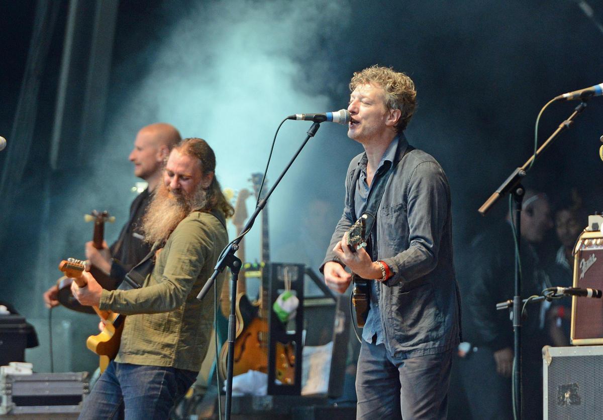 Cast on stage at Bingley Music Live 2015