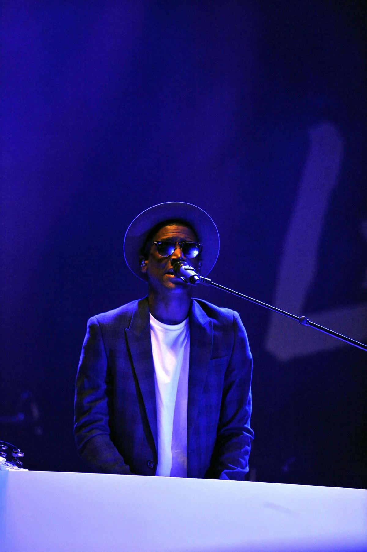 Labrinth on stage at Bingley Music Live 2015