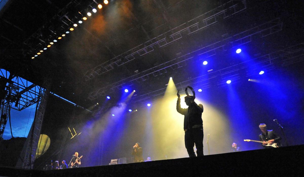 James on stage at Bingley Music Live 2015