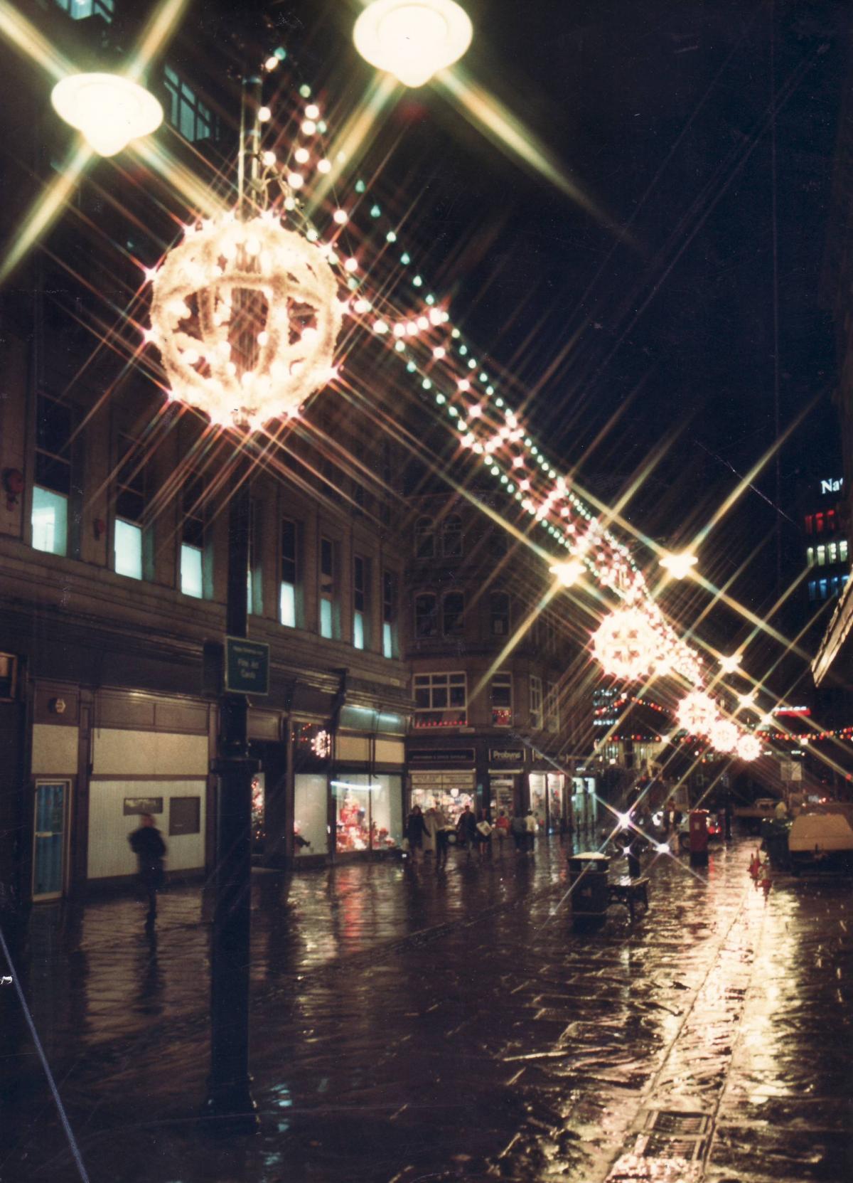 The city's Christmas lights in 1987