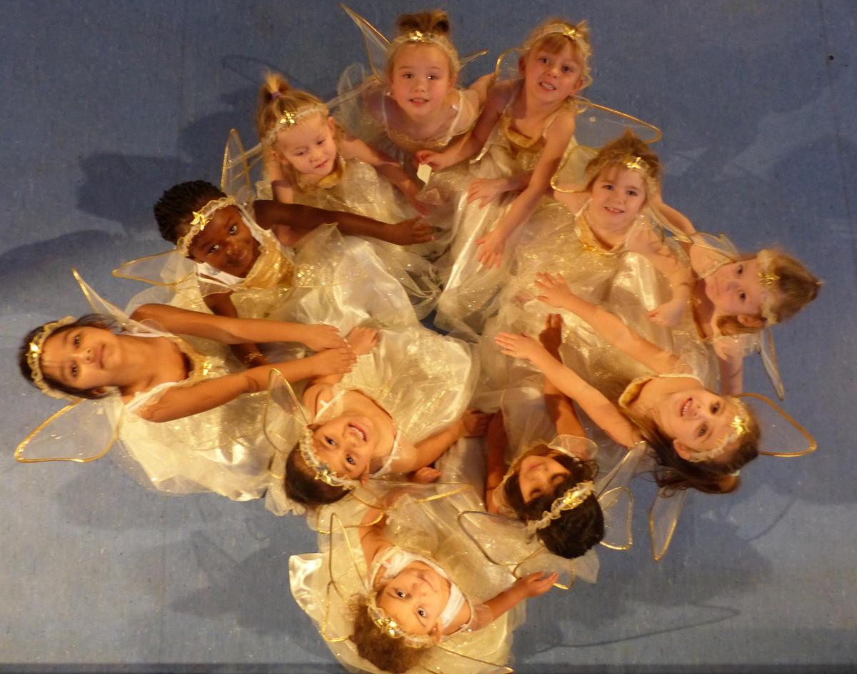 Nativity picture from Home Farm Primary School.
'Born this night' performed by both reception classes RS + RK
