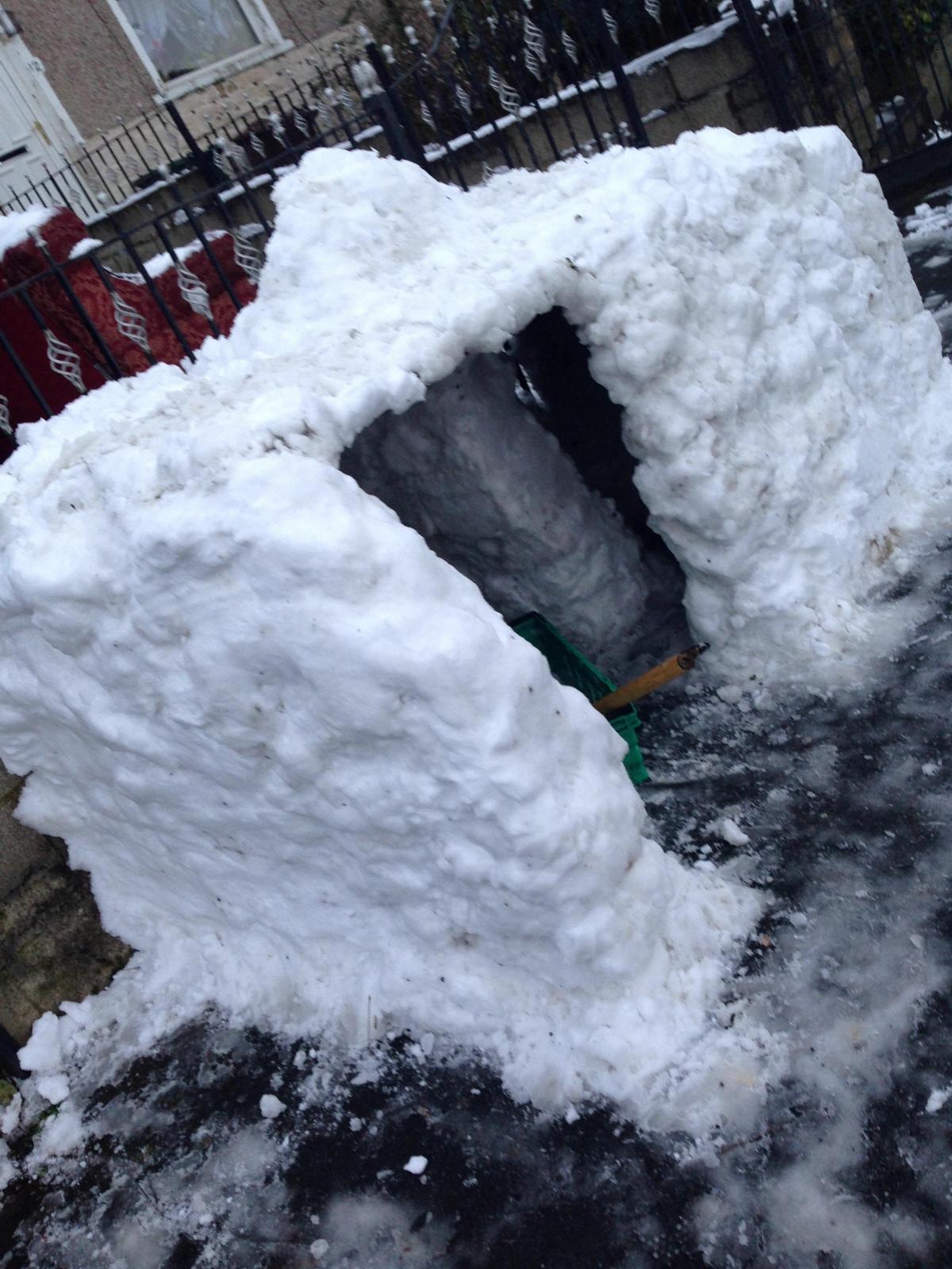 Memuna Bismilla sent us this picture of a mosque inspired igloo with two bedrooms in it!