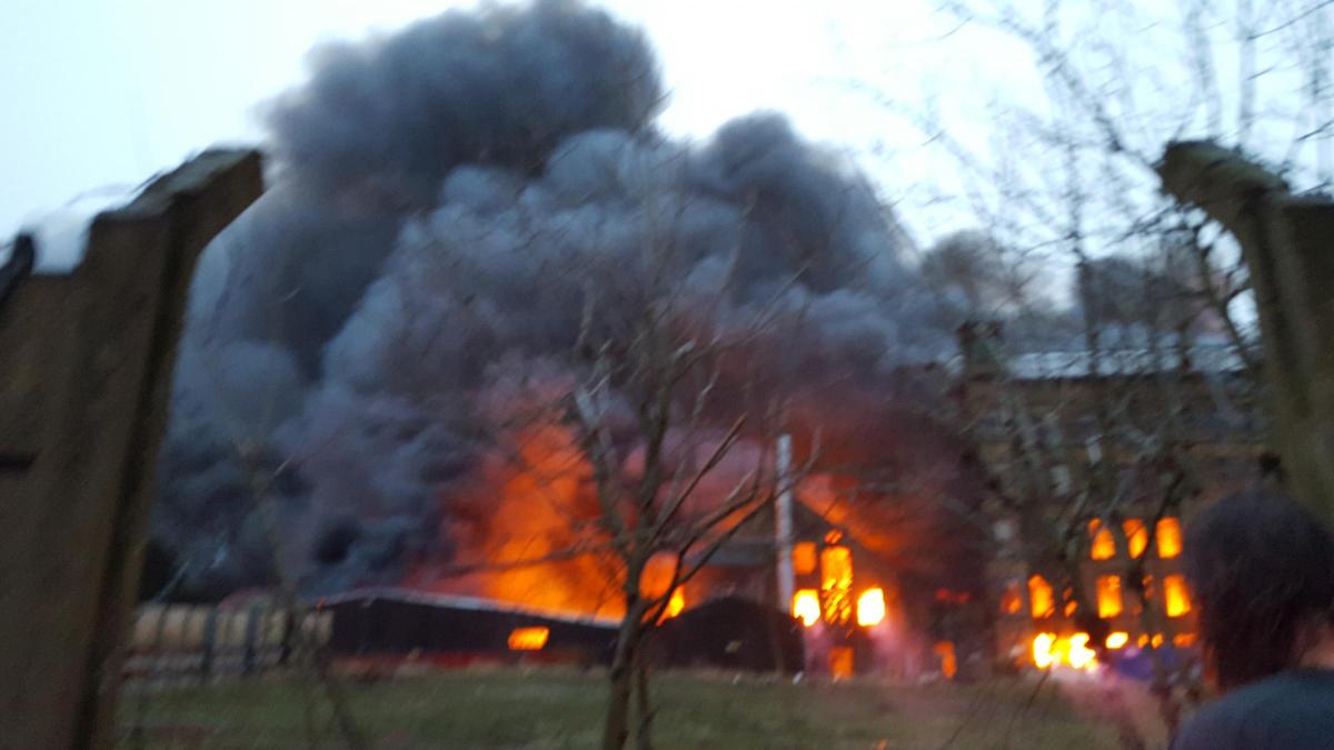 Images of the Drummond Mill fire