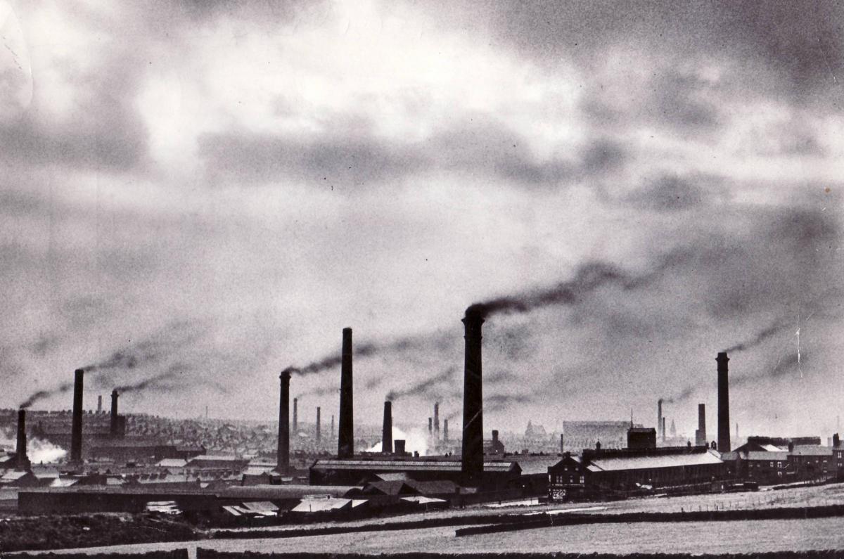 A striking picture of Bradford's industrial skyline, but sadly with no date