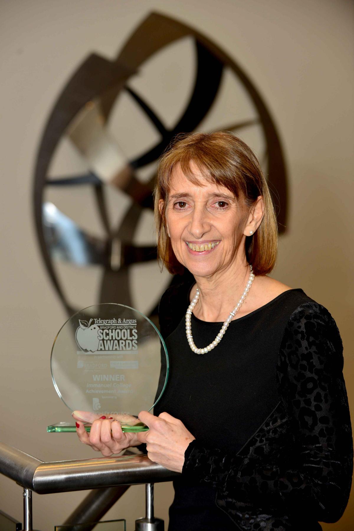 Jane Tiller, head of Immanuel College, winner of the Achievement Award