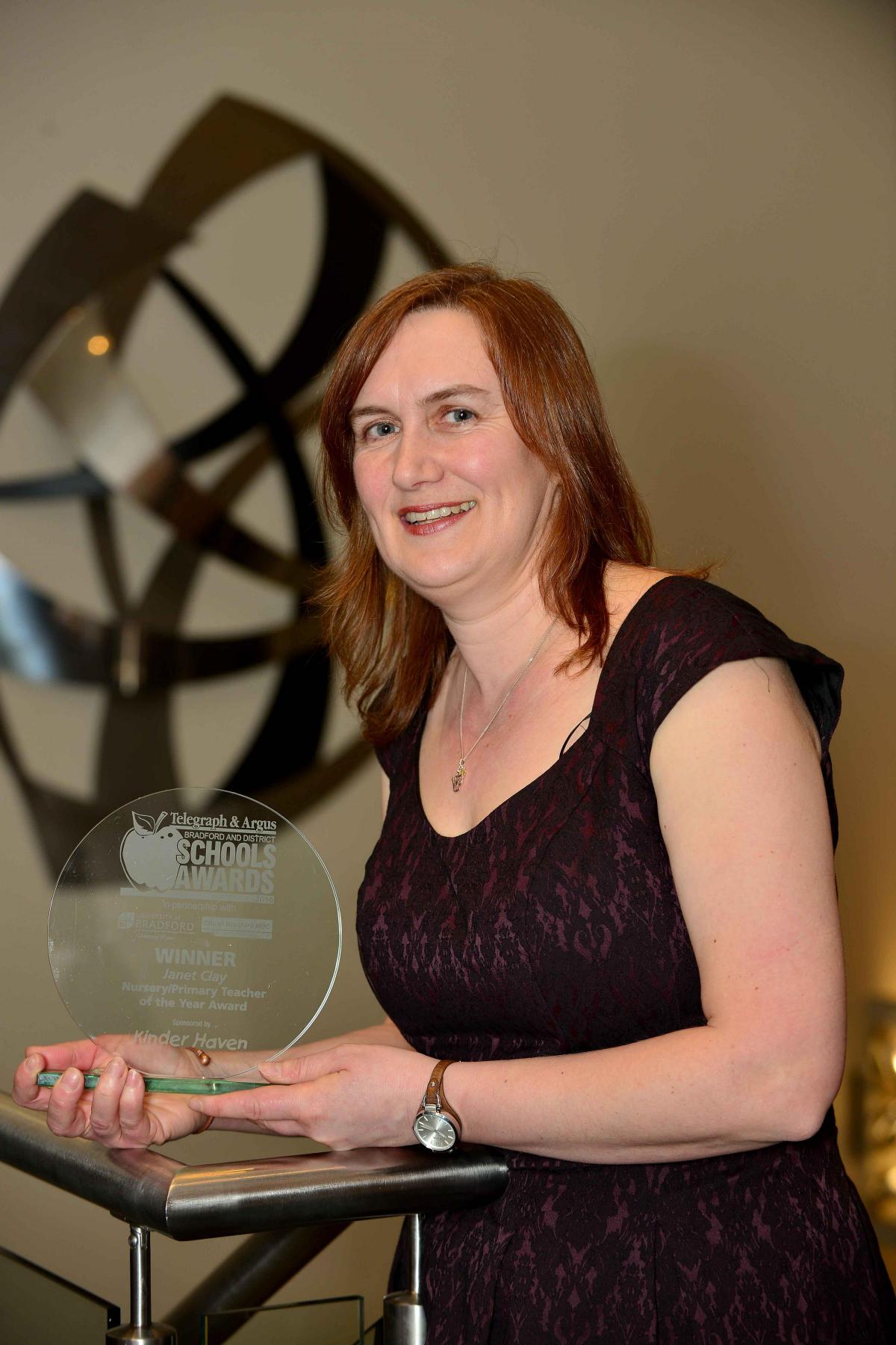 Janet Clay, of Denholme Primary School, who won the Primary Teacher of the Year prize
