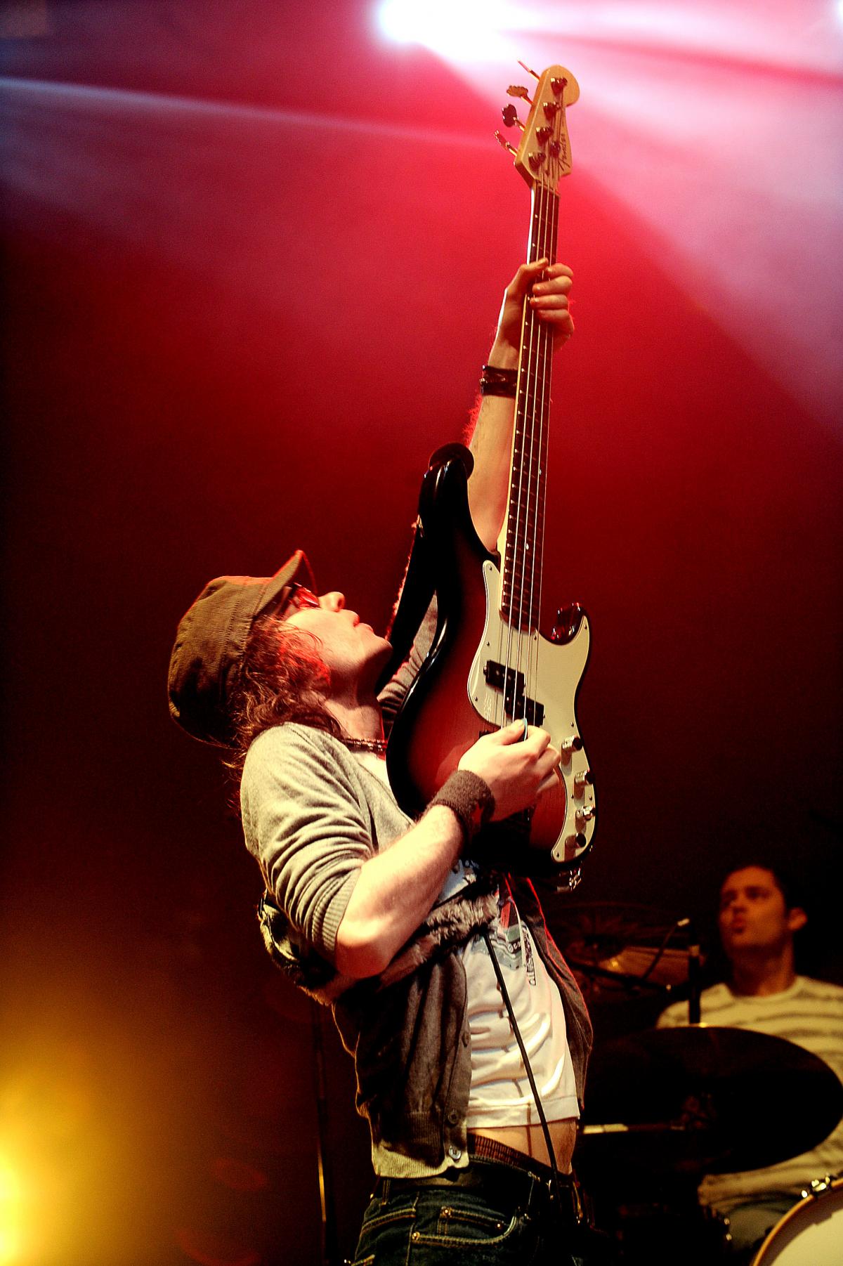 Scouting for Girls bassist Greg Churchouse at St George's Hall in 2008