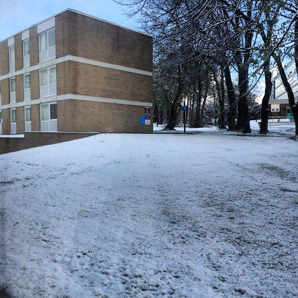 Bradford Royal Infirmary in the snow. @jerryhamac