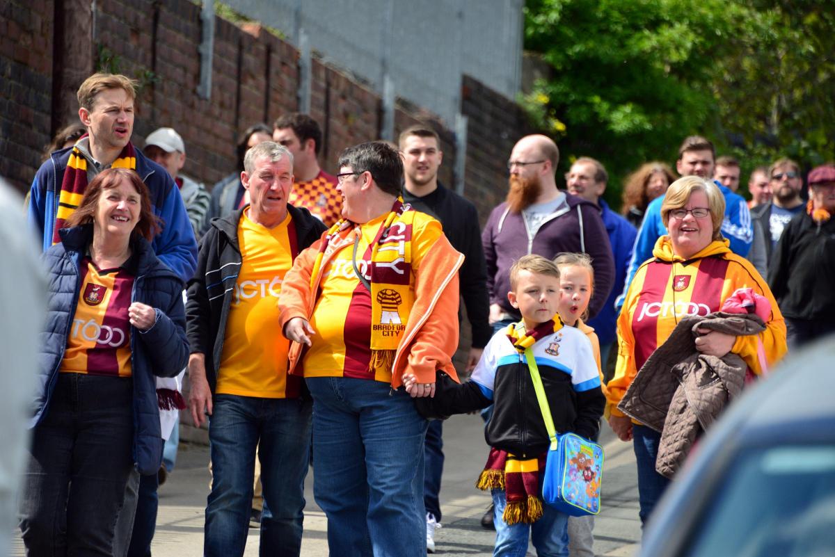 Pre-match scenes around Valley Parade ahead of today's big play-off match