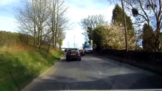 Bradford Telegraph and Argus: A black Audi performed a series of dangerous overtaking manoeuvres on Otley Road in East Morton, and nearly collided with oncoming traffic