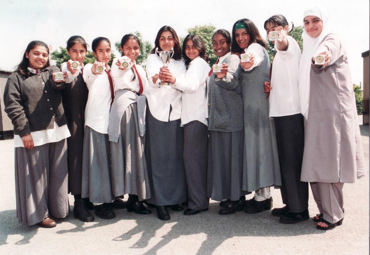 Belle Vue Girls' School rounders team in 1997