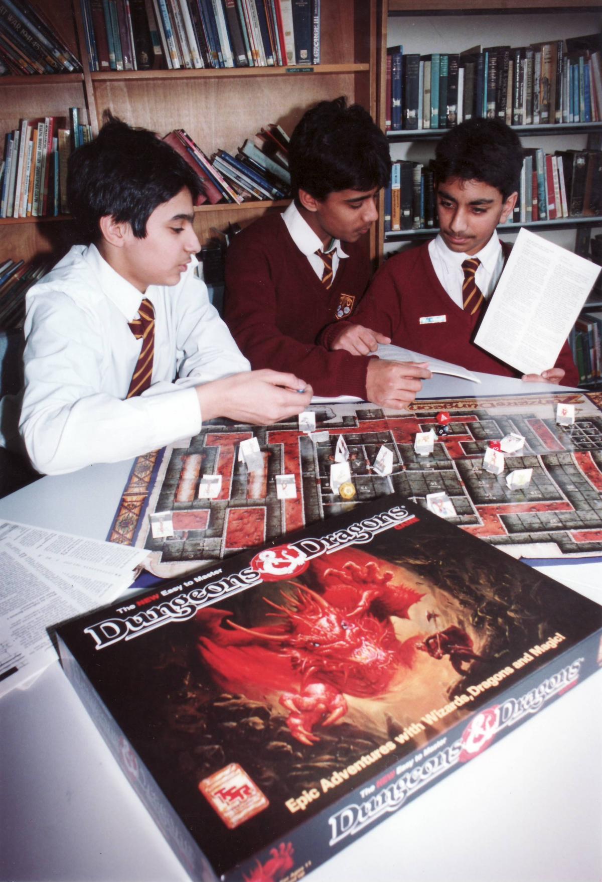 Belle Vue boys playing Dungeons and Dragons in 1994