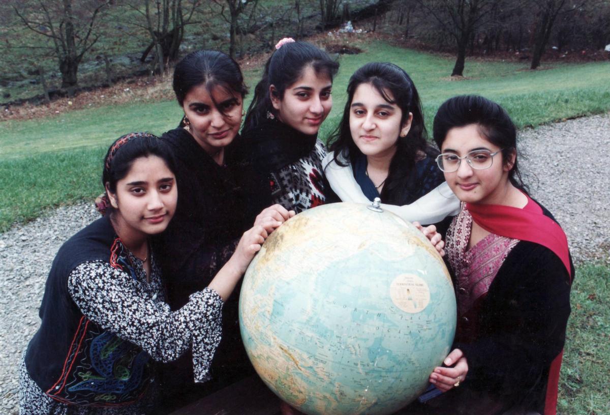 Belle Vue girls prepare for a trip to Pakistan in 1995