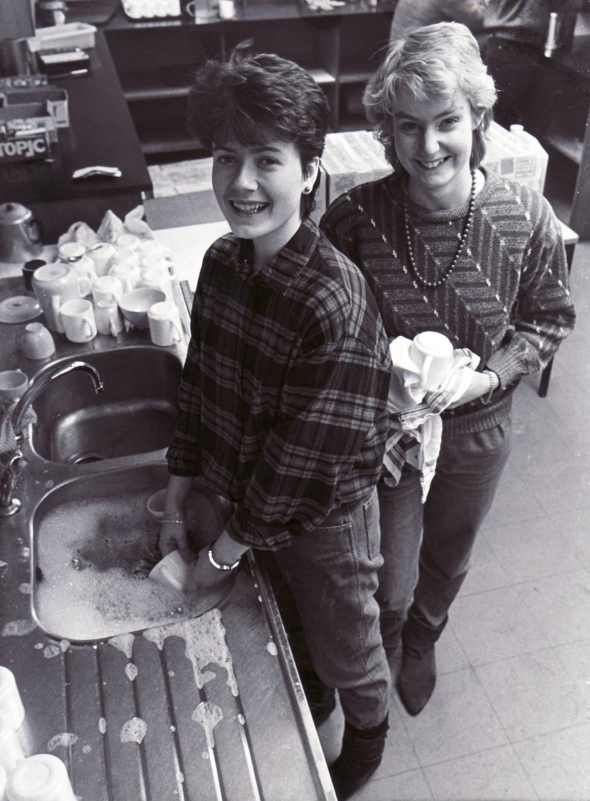 Working in the canteen in 1985