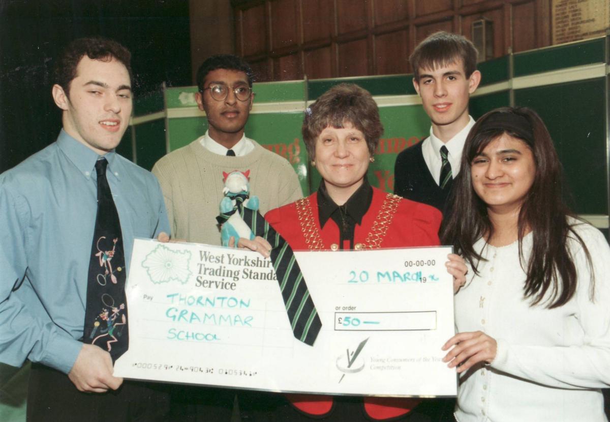 Thornton Grammar consumer of the year award 1996
