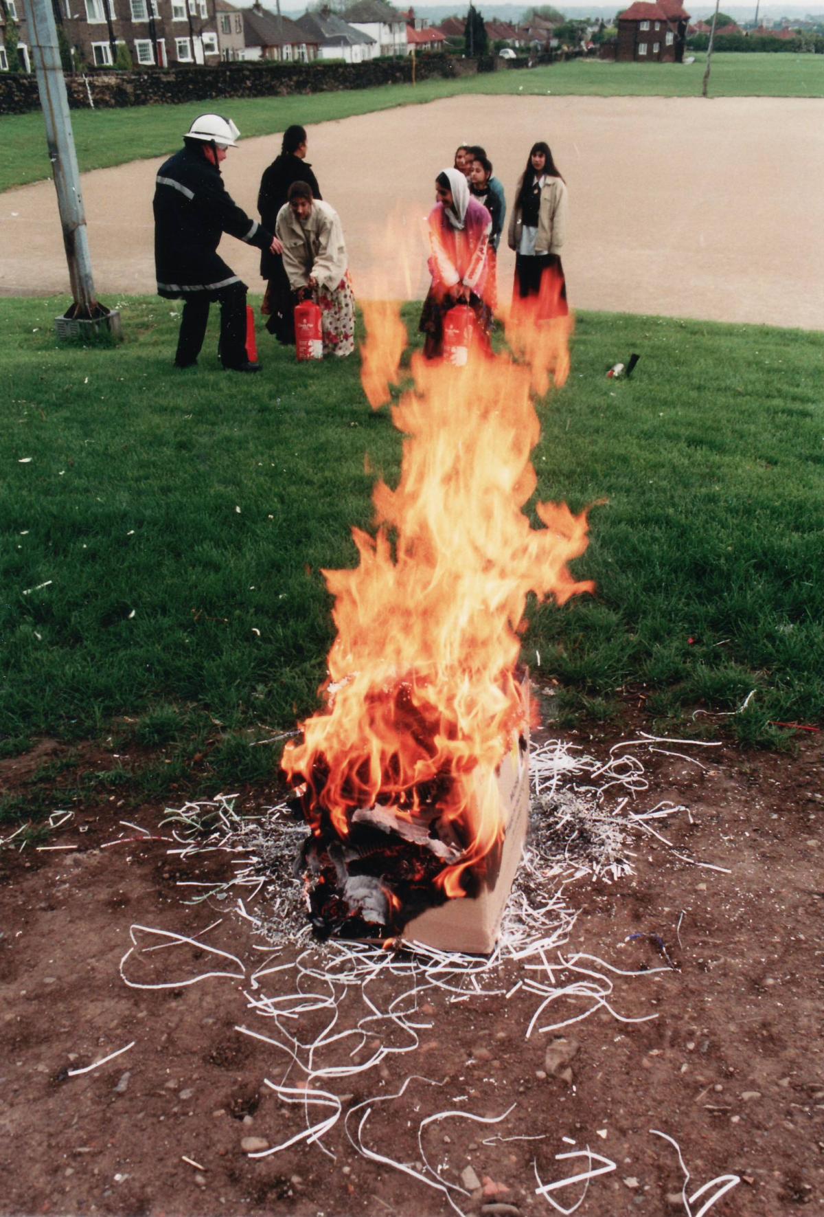 A fire service demonstration in 1996