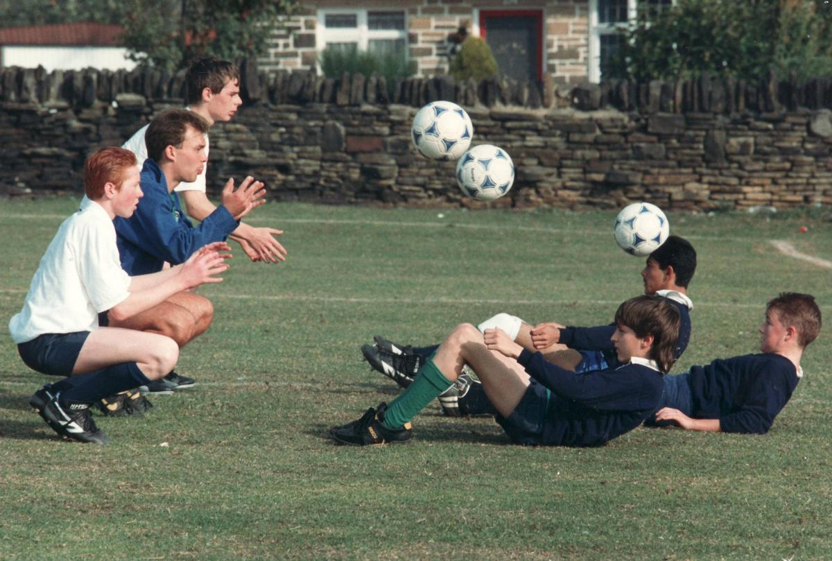 Football training in 1989