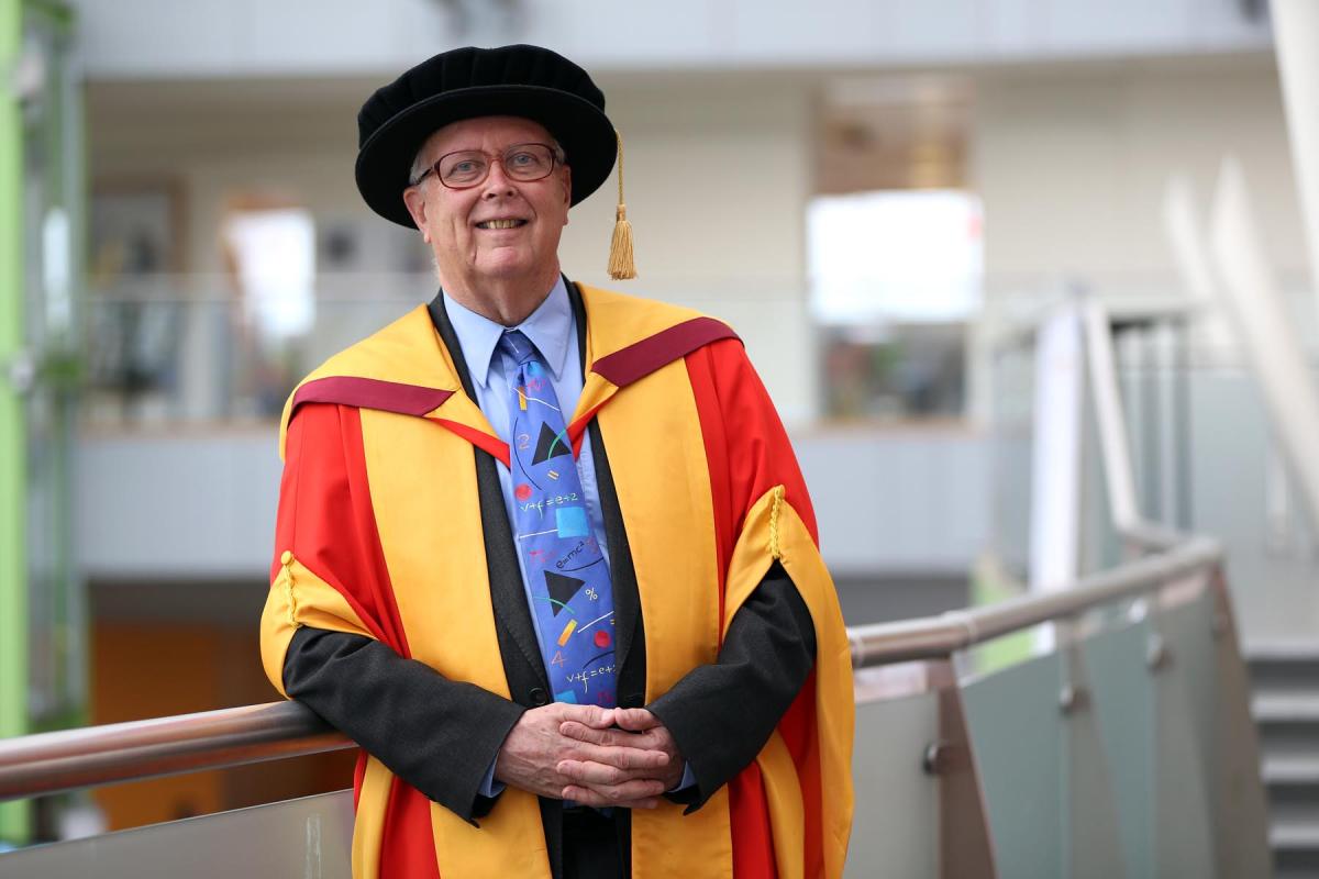 Bradford University graduations 2016, honorary graduate Robin Wilson, son of former Prime Minister Harold Wilson