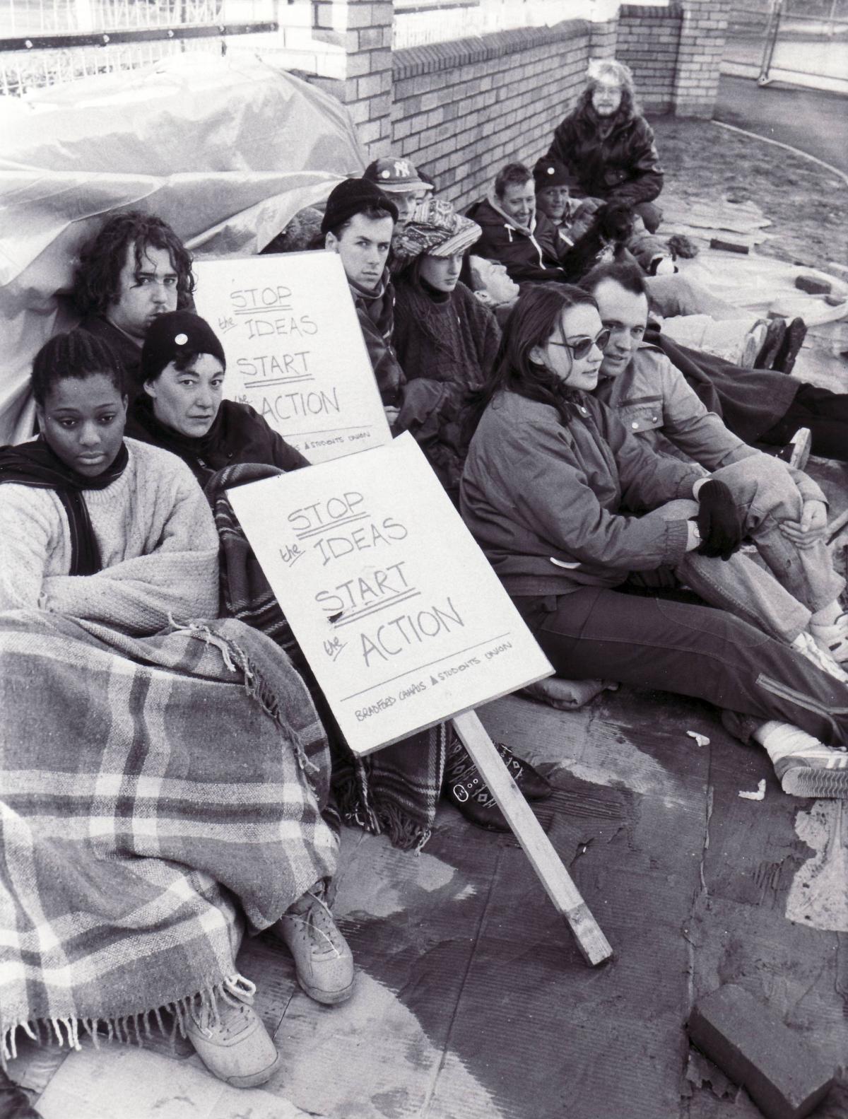 Students protest CTC 1990
