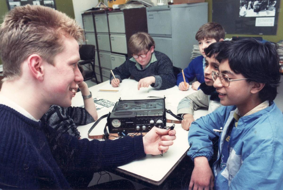 John Gamble at Grange upper school 1987.