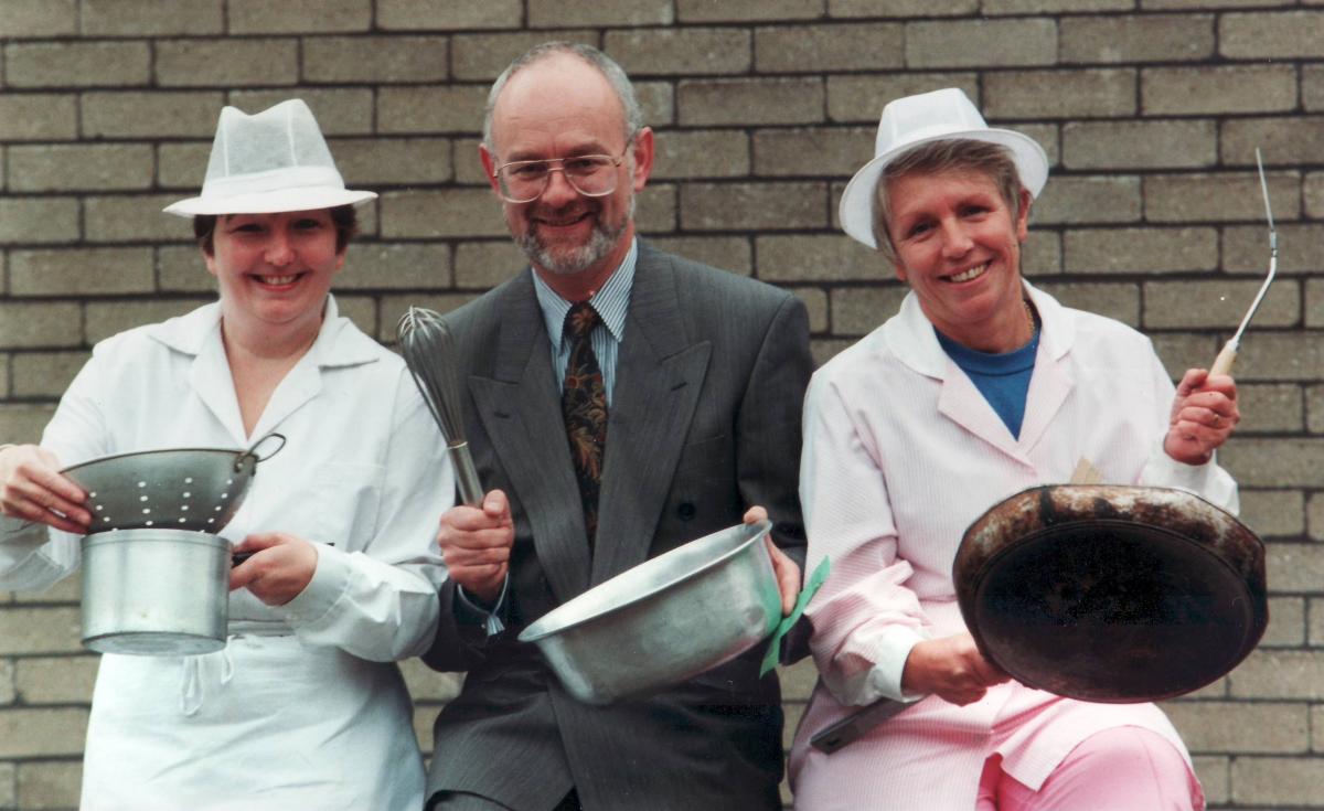 Kitchen staff in 1996 