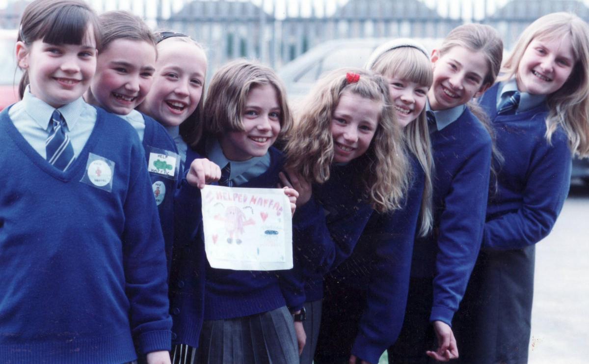 A group of girls in 1995