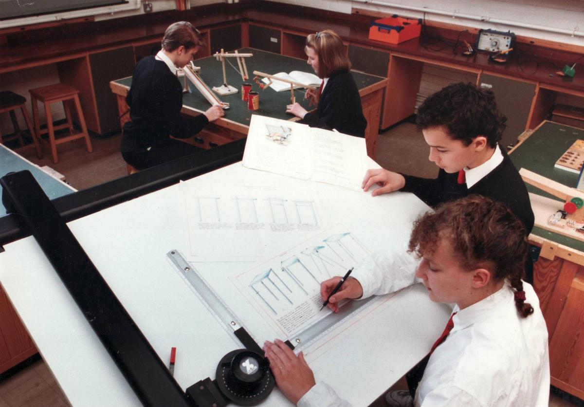 Technical drawing at Buttershaw Upper School