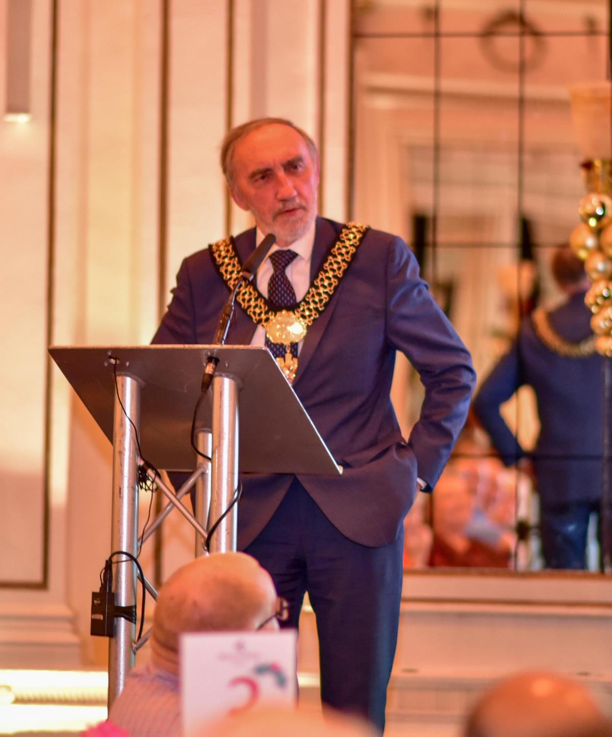 Lord Mayor of Bradford Geoff Reid speaks at the Community Stars Awards 2016