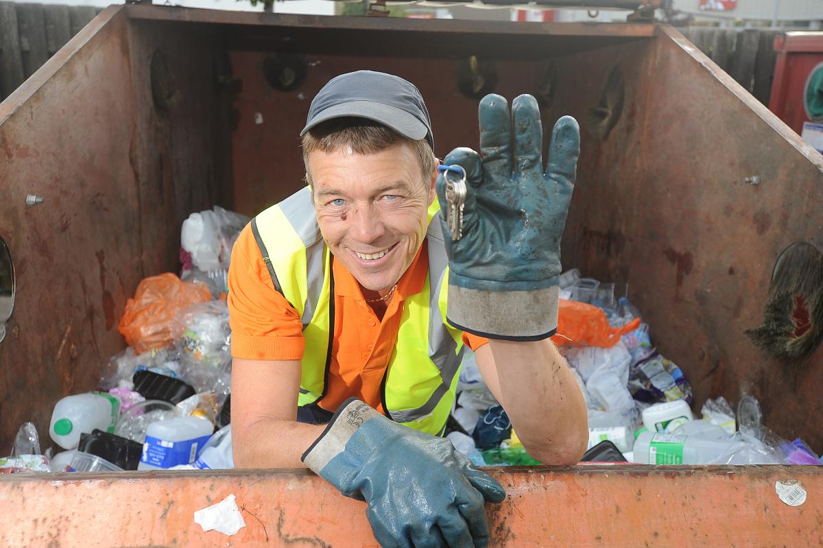Dean Adamson saved a lady's keys from being recycled at the Girlington Morrison's recycling centre