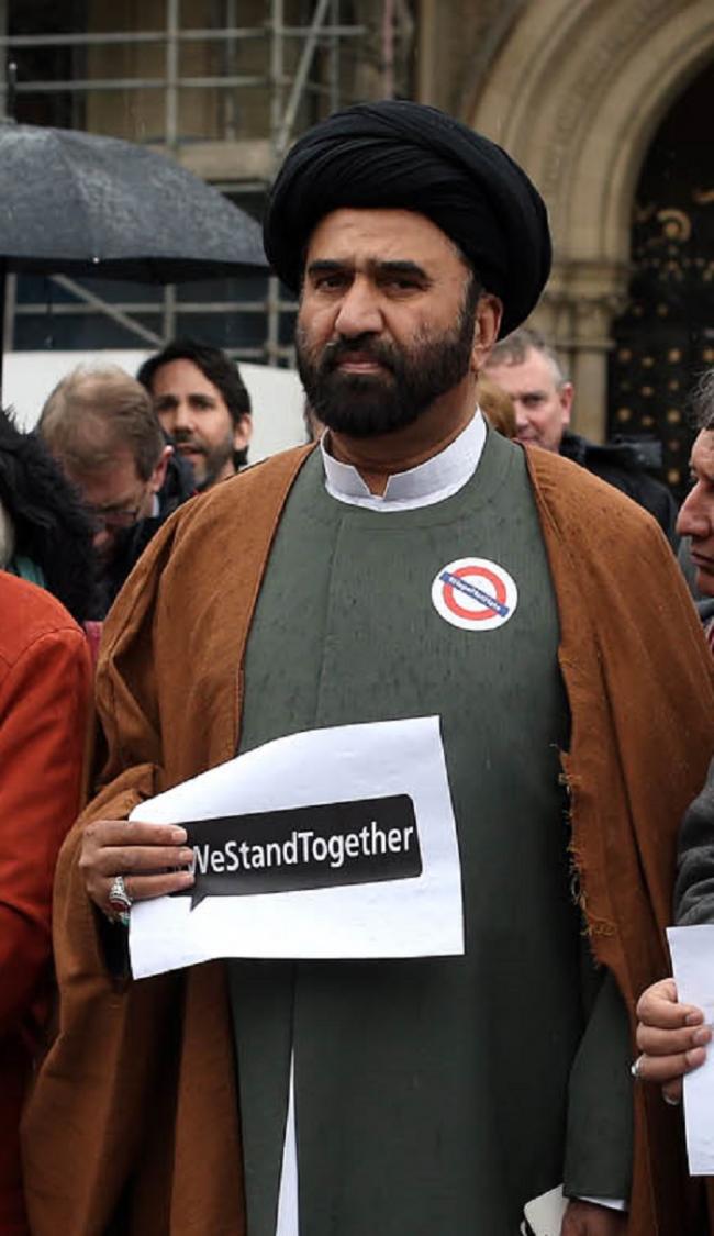 Syed Sibtain Kazmi at a vigil in City Park in March following the Westminster terror attack