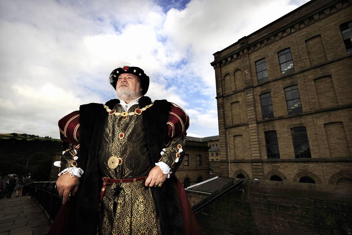 John Grant as Henry VIII at Salts Mill