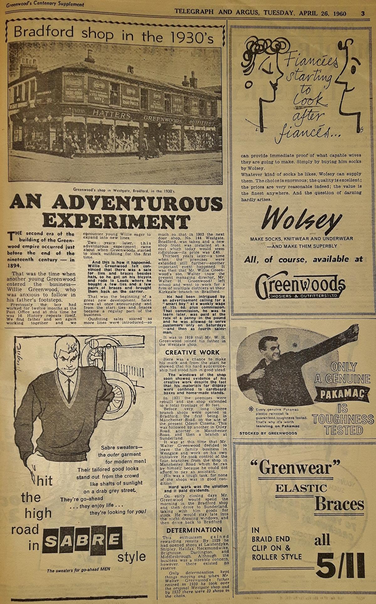 Greenwoods Centenary supplement 26 April 1960 page 3