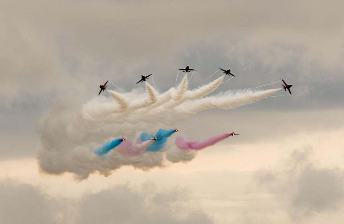 Red Arrows at Silverstone. Picture by Graham Brewster.