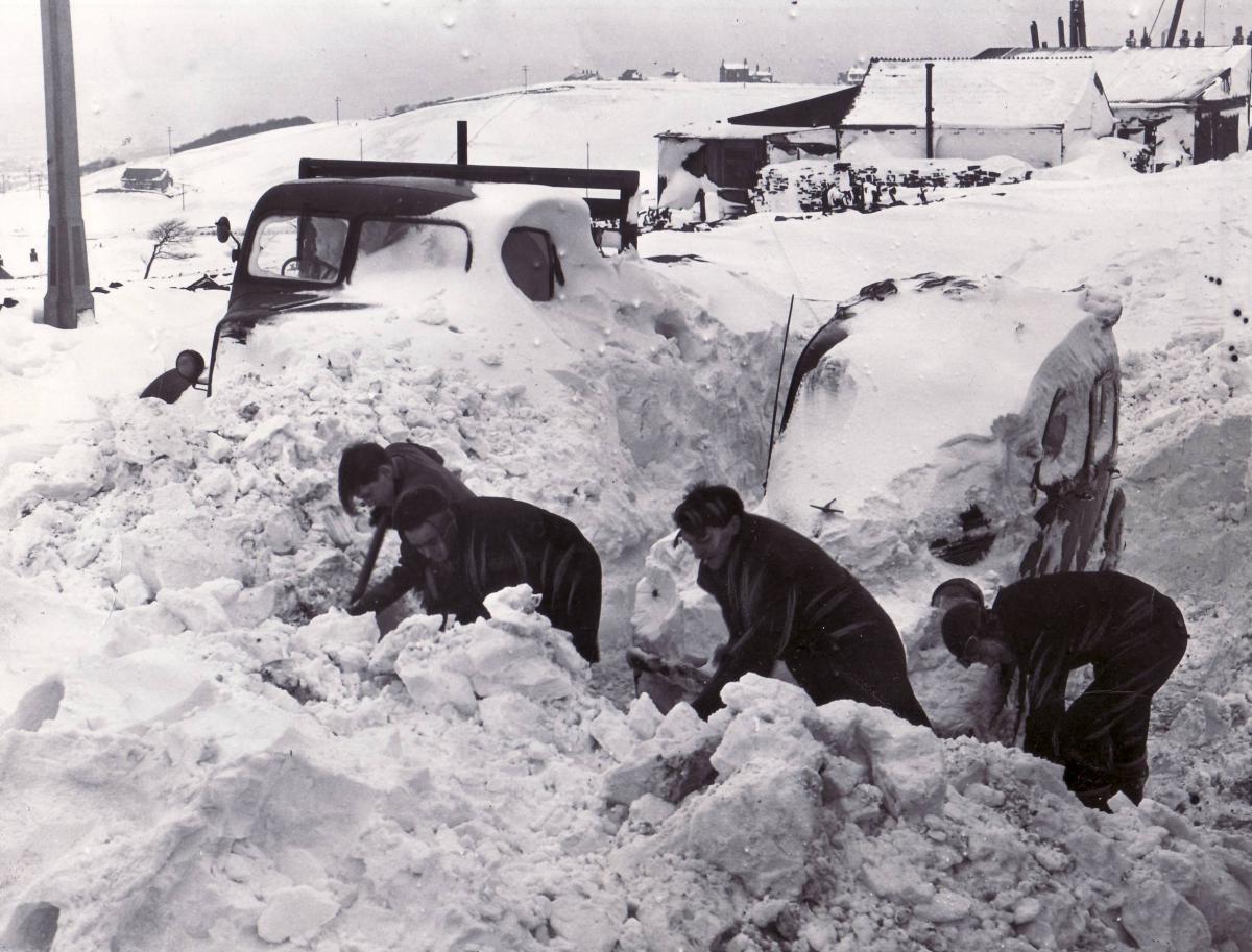 Deep snow in Queensbury 1953