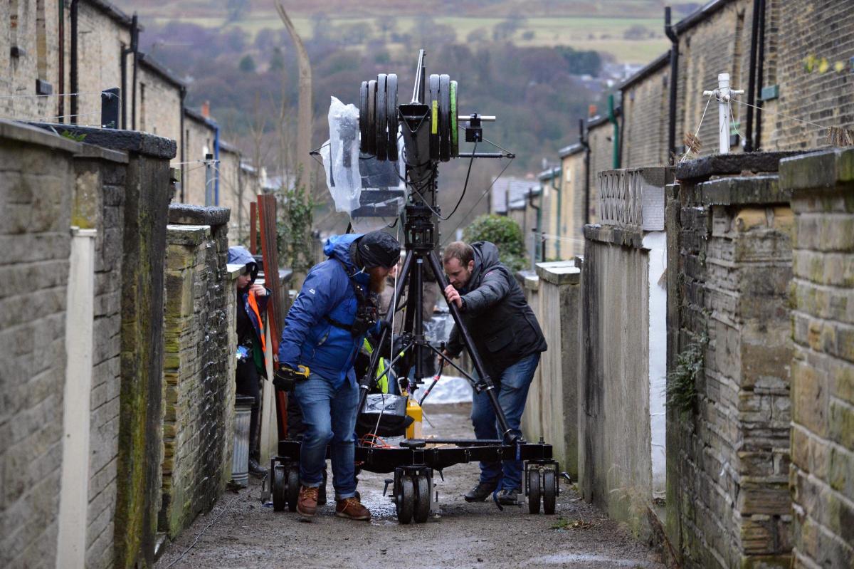 JANUARY Camera crews take to the streets of Saltaire to film Funny Cow