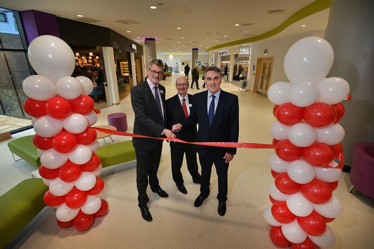 FEBRUARY A ribbon-cutting ceremony for Bradford Royal Infirmary’s new retail concourse