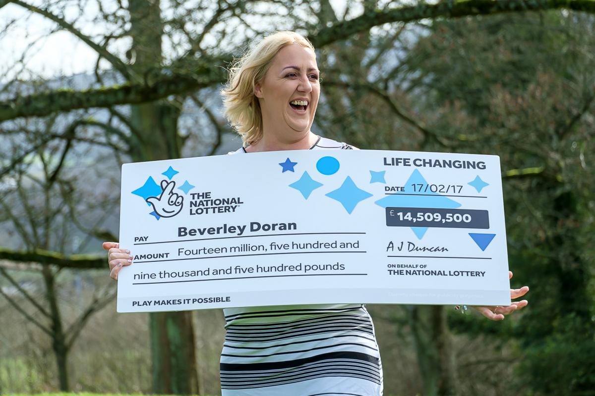 FEBRUARY Beverley Doran celebrates her huge jackpot win