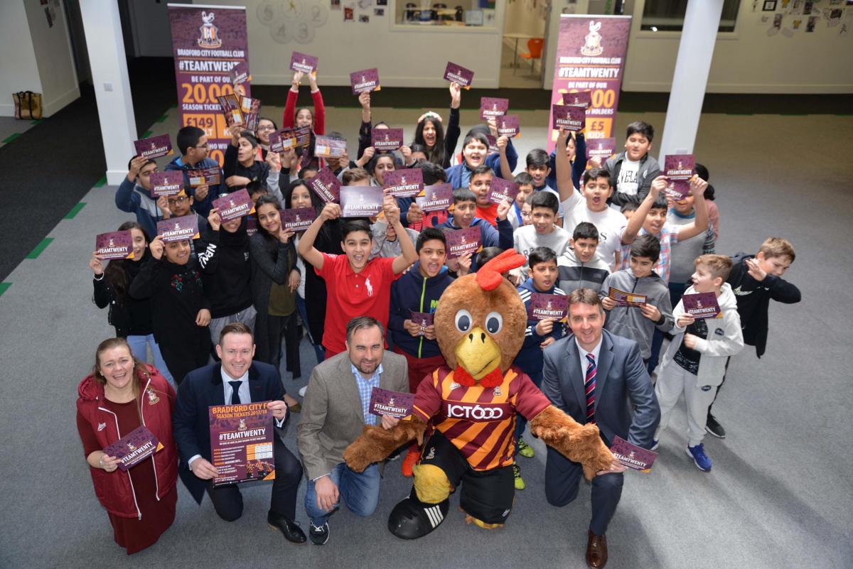MARCH Schools from One in a Million school gets involved with Bradford City’s TeamTwenty season ticket initiative