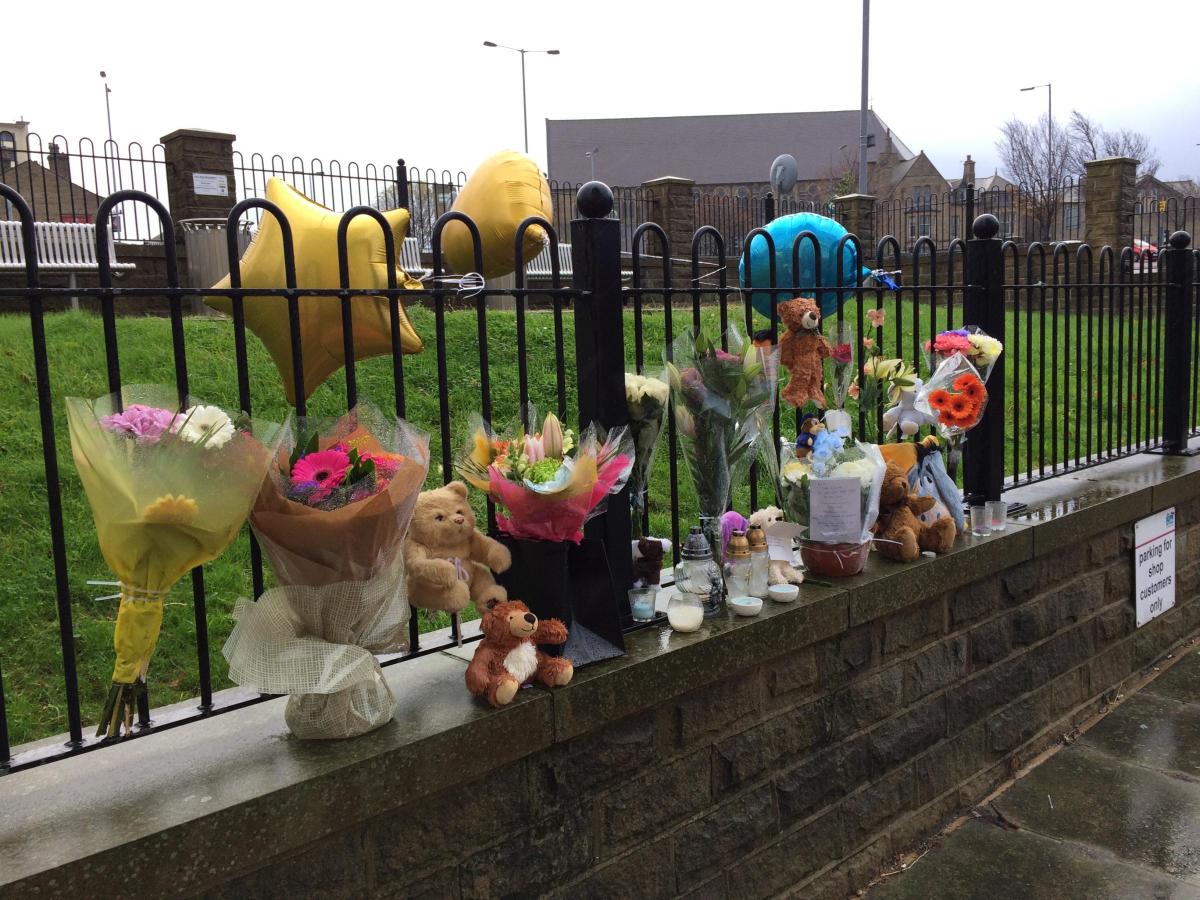 OCTOBER Tributes left to 18-month-old Elliot Procter at Newcastle House, Barkerend