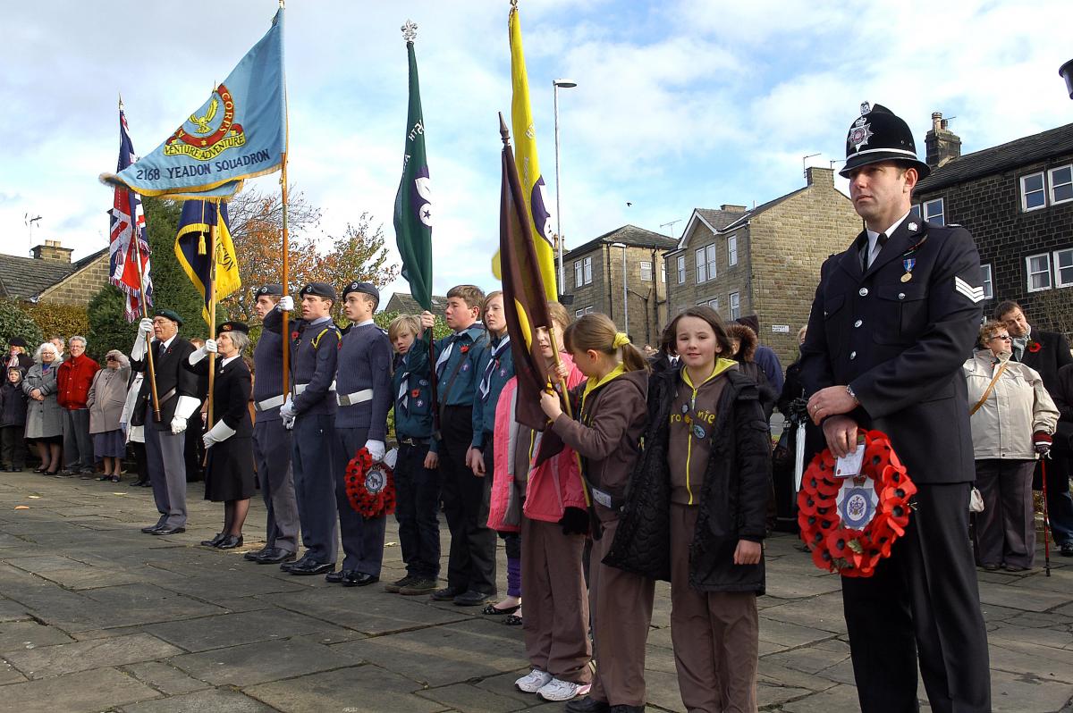 The Remembrance Day parade at Guiseley