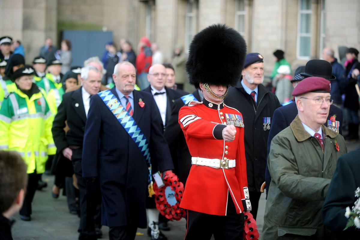 The Remembrance Day parade in Bradford