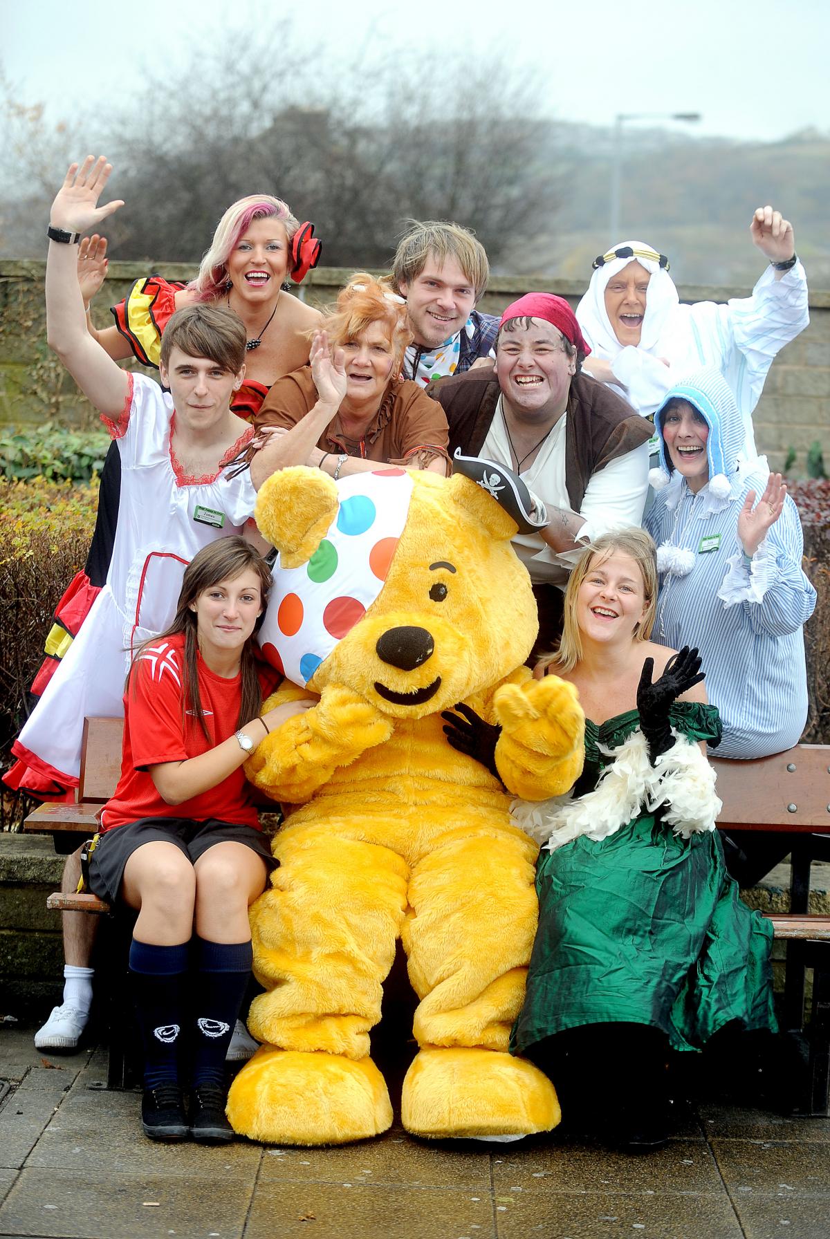 Staff at Asda donned fancy dress and were joined by Pudsey Bear in aid of Children in Need.
