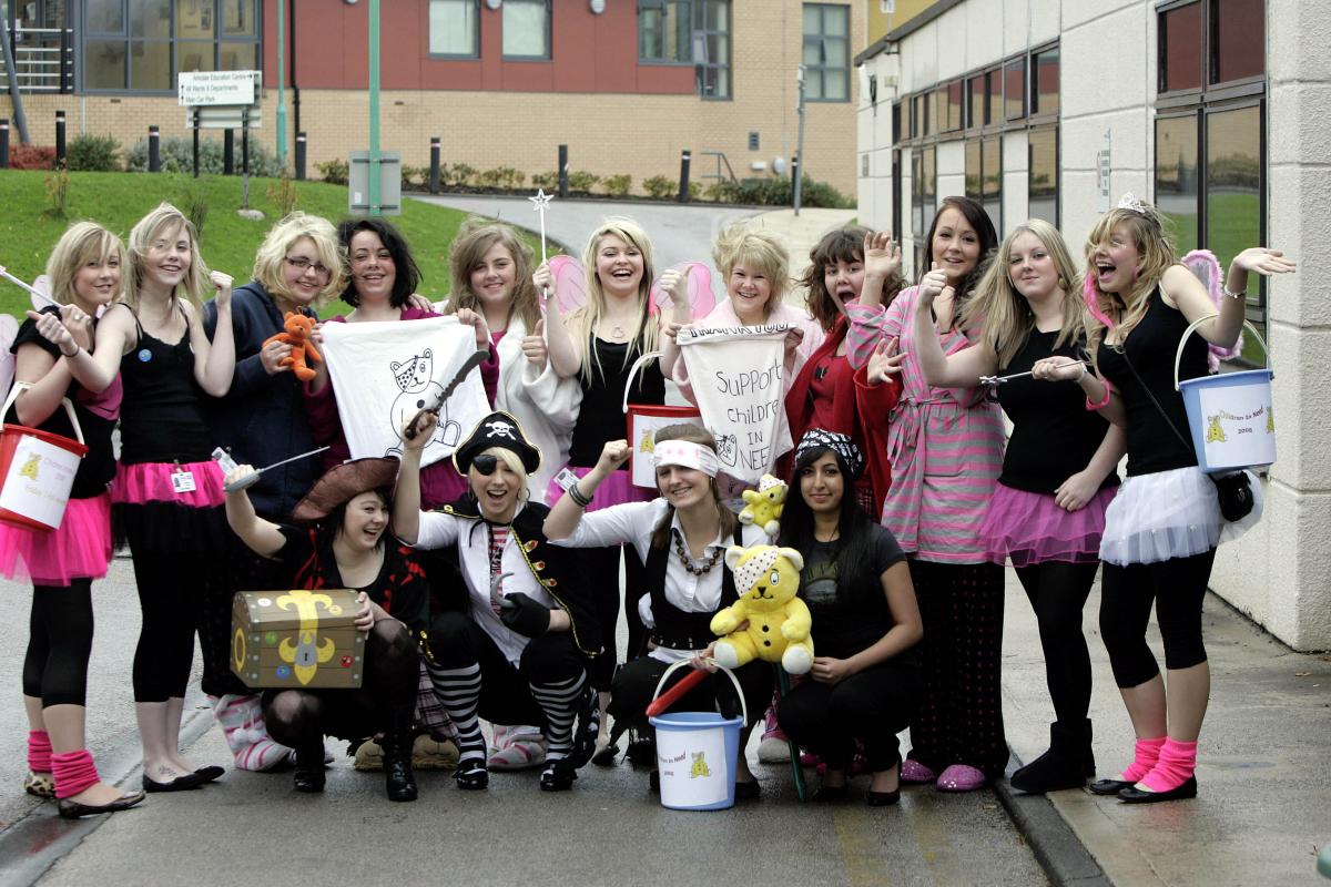 Vocational trainees at Airedale General Hospital donned fancy dress to raise money for Children in Need