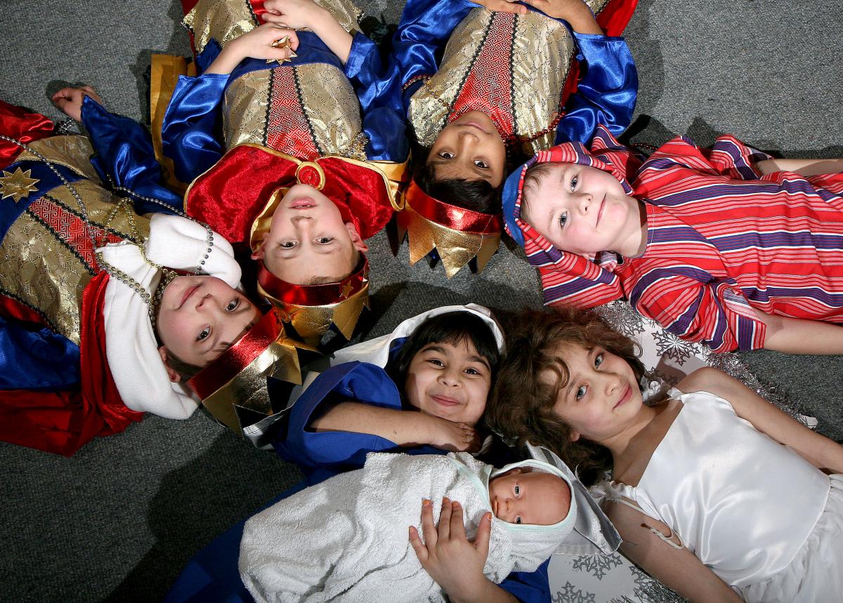Some of the cast of Allerton Primary School Nativity