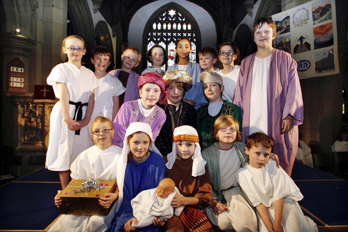 The cast of Haworth Primary School who presented 'It's a Miracle' in the Parish Church