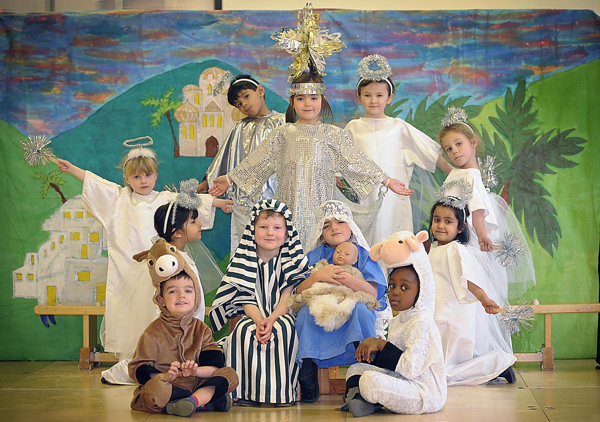The cast of Clayton Primary School's performance of 'The Shining Star'