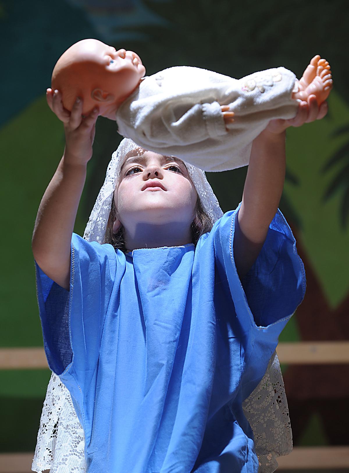 Alice Howlett in a scene from Clayton Primary School's Nativity production 'The Shining Star'