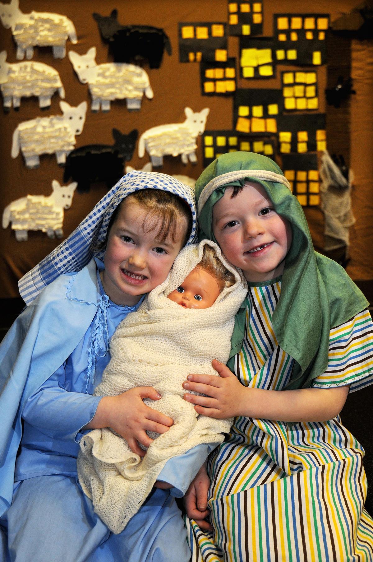 Appearing in Ben Rhydding Primary School Nativity were Megan Fawcett-Bruce and Matthew Briggs