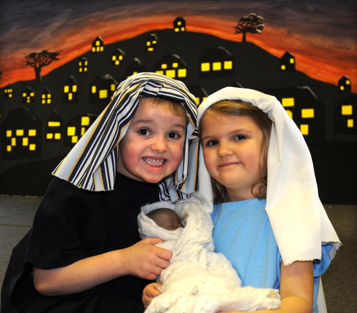Appearing in Burley Woodhead Primary School Nativity were Eloise Wood and Louis Shankland